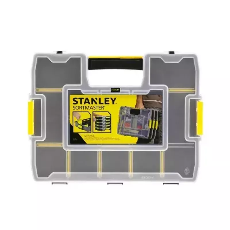 Caixa de peças pequenas Stanley Sortmaster Junior preto/amarelo