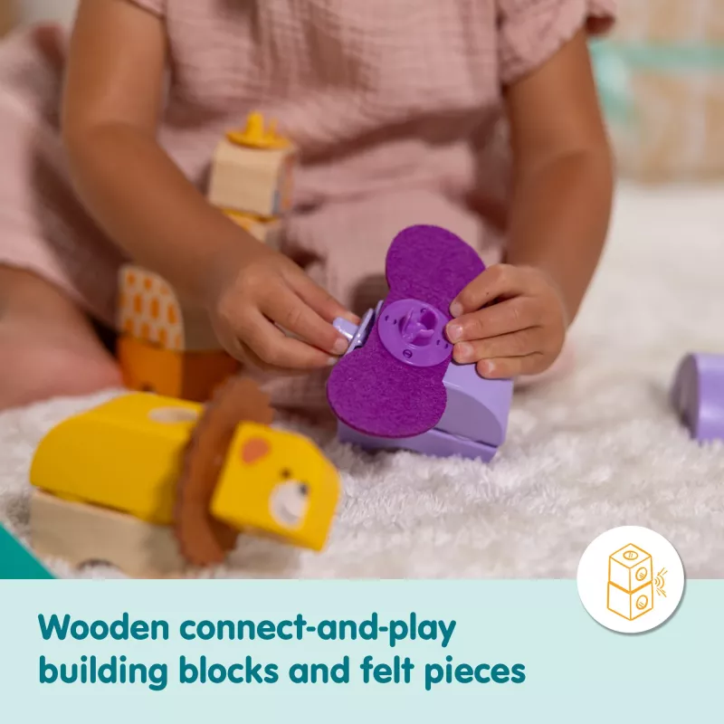 Conjunto de construção Spin Master Melissa & Doug Blockables Safari – figuras e blocos empilháveis