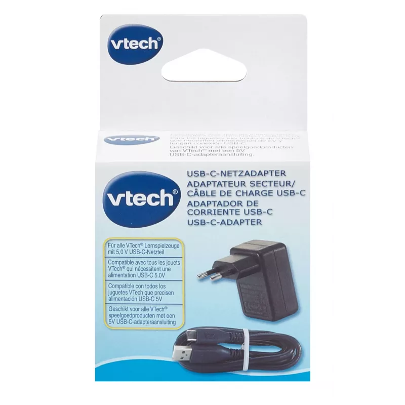 VTech adaptador de corrente USB-C de 7,5 W, preto, para brinquedos educativos