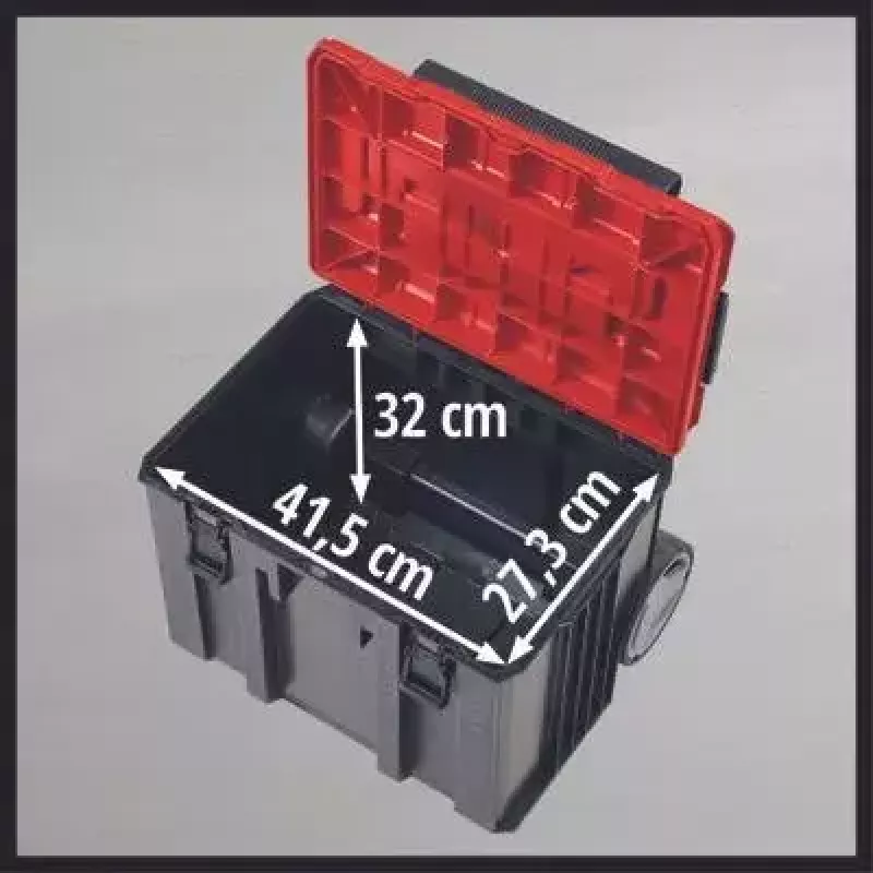 Mala de ferramentas Einhell E-Case L polipropileno preto vermelho 41.5x27.3x32 cm