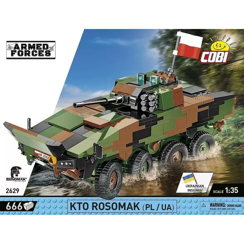 Kit de construção Cobi Armed Forces KTO Rosomak 2-in-1 (COBI-2629)