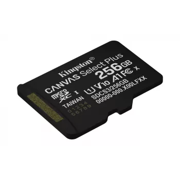 Kingston Technology 256GB micSDXC Canvas Select Plus Gen3 150R A1 embalagem individual sem ADP