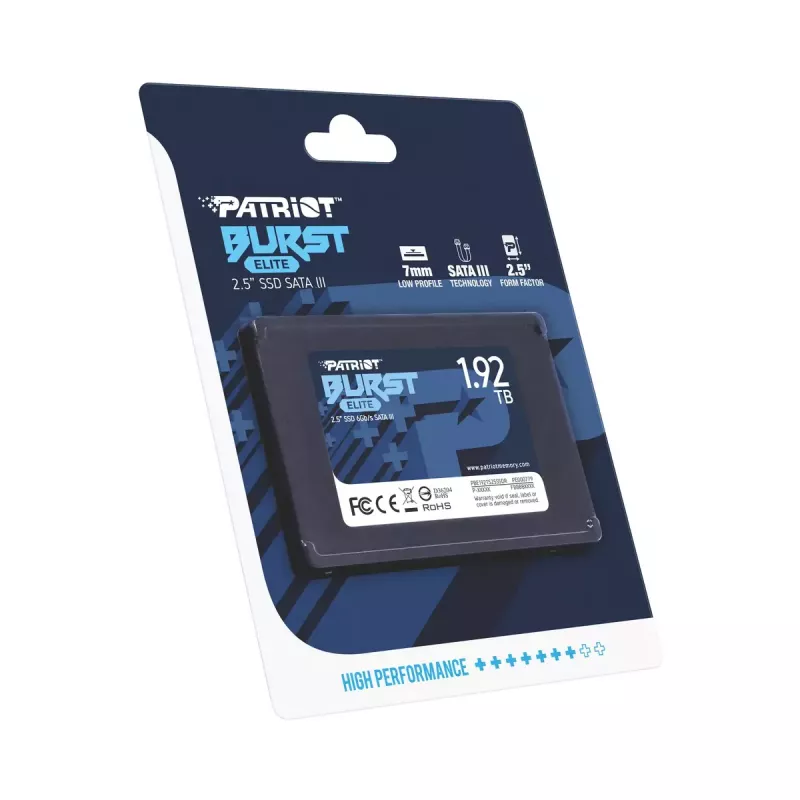 Disco SSD Patriot Burst Elite 1.92TB 2,5 polegadas SATA 3.0 PBE192TS25SSDR