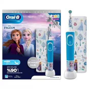 Escova de dentes rotativa-oscilante Oral-B Vitality Pro Frozen para criança preto, cinzento