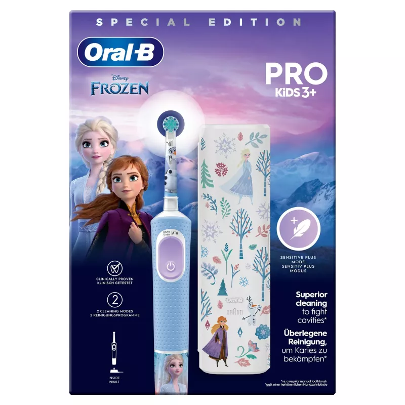 Escova de dentes rotativa-oscilante Oral-B Vitality Pro Frozen para criança preto, cinzento