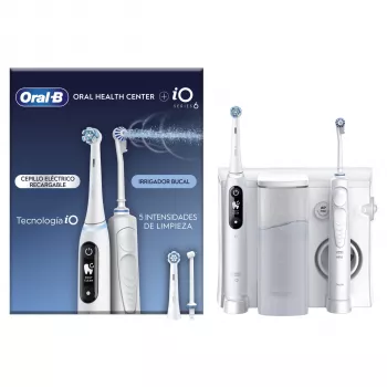 Escova de dentes rotativa-oscilante Oral-B iO6 White adulto bateria 2 cabeças de escova