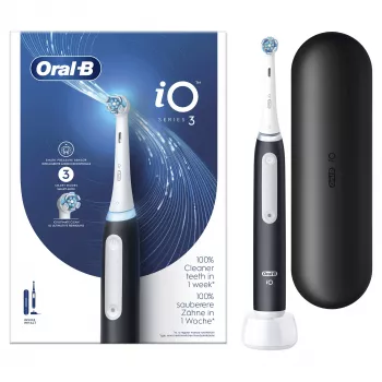 Escova de dentes elétrica Oral-B para adulto escova de dentes rotativa-oscilante preto branco