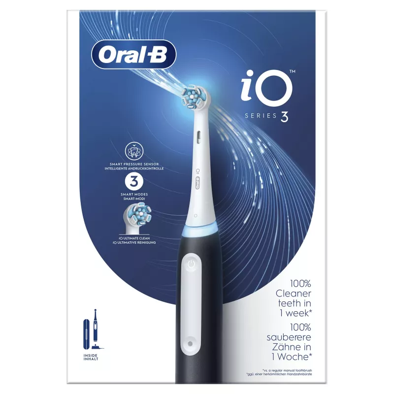 Escova de dentes elétrica Oral-B para adulto escova de dentes rotativa-oscilante preto branco