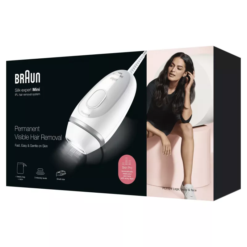 Depiladora Braun Silk-expert Mini PL1124 Intense pulsed light IPL branco
