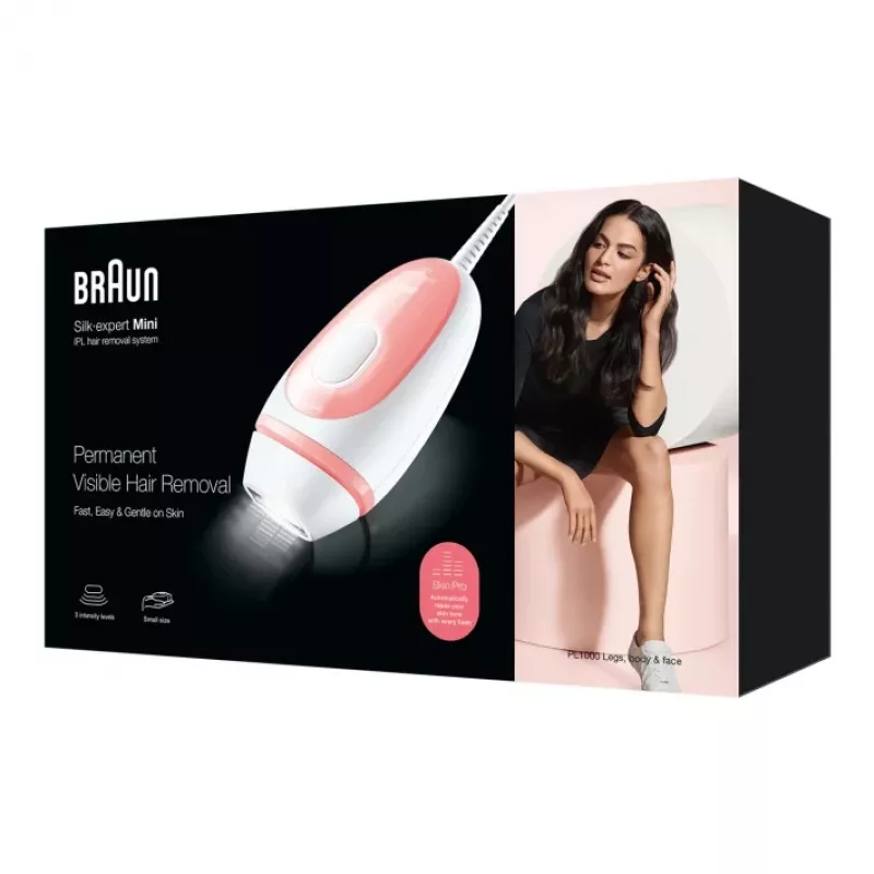 Braun Silk-expert Mini PL1000 IPL Intense pulsed light (IPL) rosa, branco