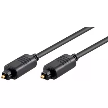 Cabo de áudio ótico TOSLINK GOOBAY 50565 — 2 m, ficha macho para ficha macho, preto