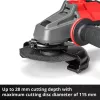 Rebarbadora angular com bateria EINHELL AXXIO 18/115 — 18 V, disco 115 mm, caixa (sem bateria/carregador)