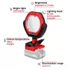 Luminária exterior com bateria EINHELL GC-OL 18/1500 Li‑Solo — luminária LED, bateria e carregador não incluídos