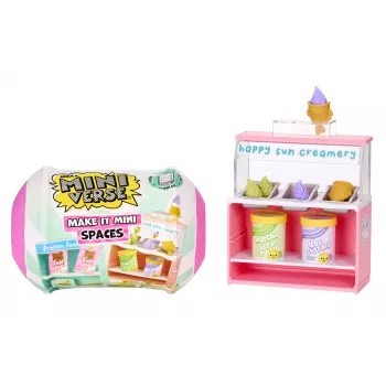 Miniverse Spaces pack de mobiliário em PDQ, café, 8 anos, multicolor, plástico