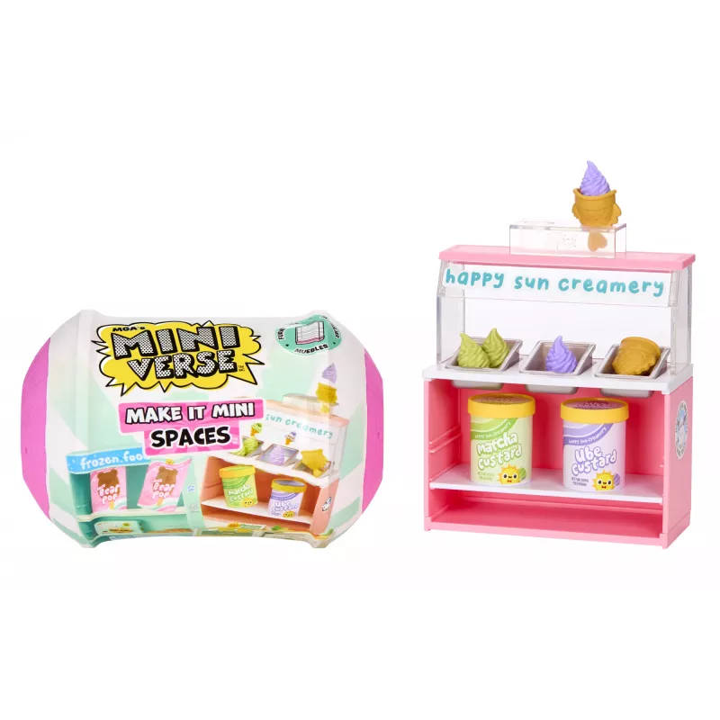 Miniverse Spaces pack de mobiliário em PDQ, café, 8 anos, multicolor, plástico