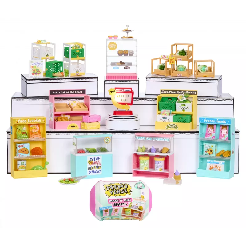 Miniverse Spaces pack de mobiliário em PDQ, café, 8 anos, multicolor, plástico