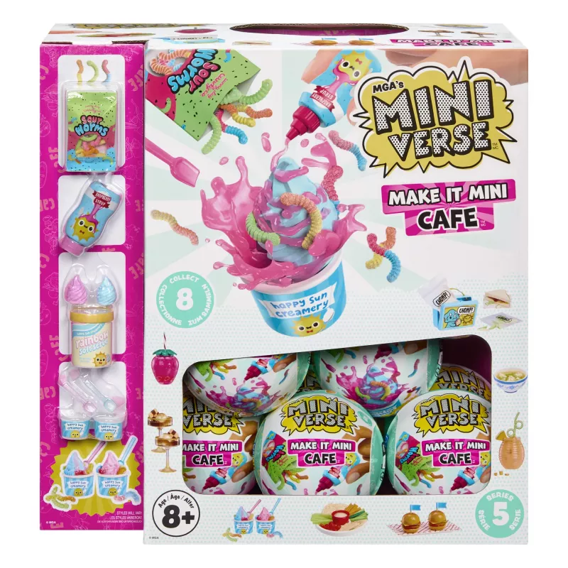 Miniverse Make It Mini Foods: Café em PDQ Série 5 (Wave A), 8 anos, multicolor, plástico