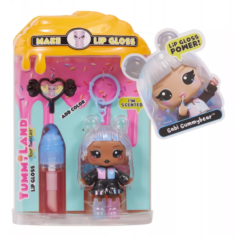 MGA Entertainment boneca com brilho labial Yummiland Sour Sweeties - Gabi Gummybear