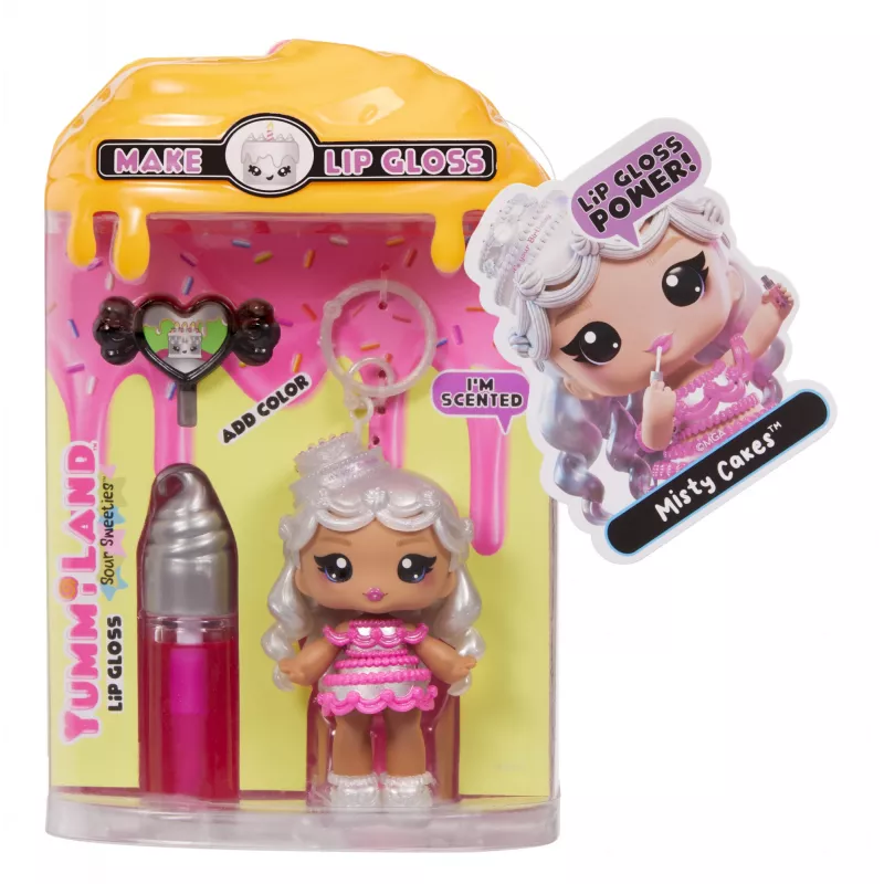 MGA Entertainment boneca com brilho labial Yummiland Sour Sweeties - Misty Cakes