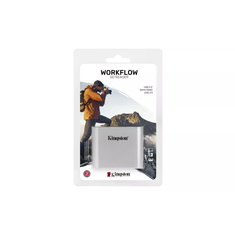 Kingston Technology USB3.2 Gen1 Workflow Dual-Slot SDHC/SDXC UHS-II leitor de cartões