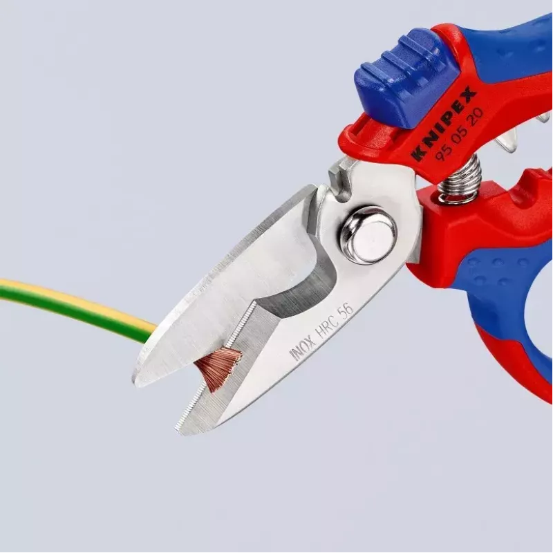 Knipex 95 05 20 SB alicate aço inoxidável punho de plástico azul vermelho