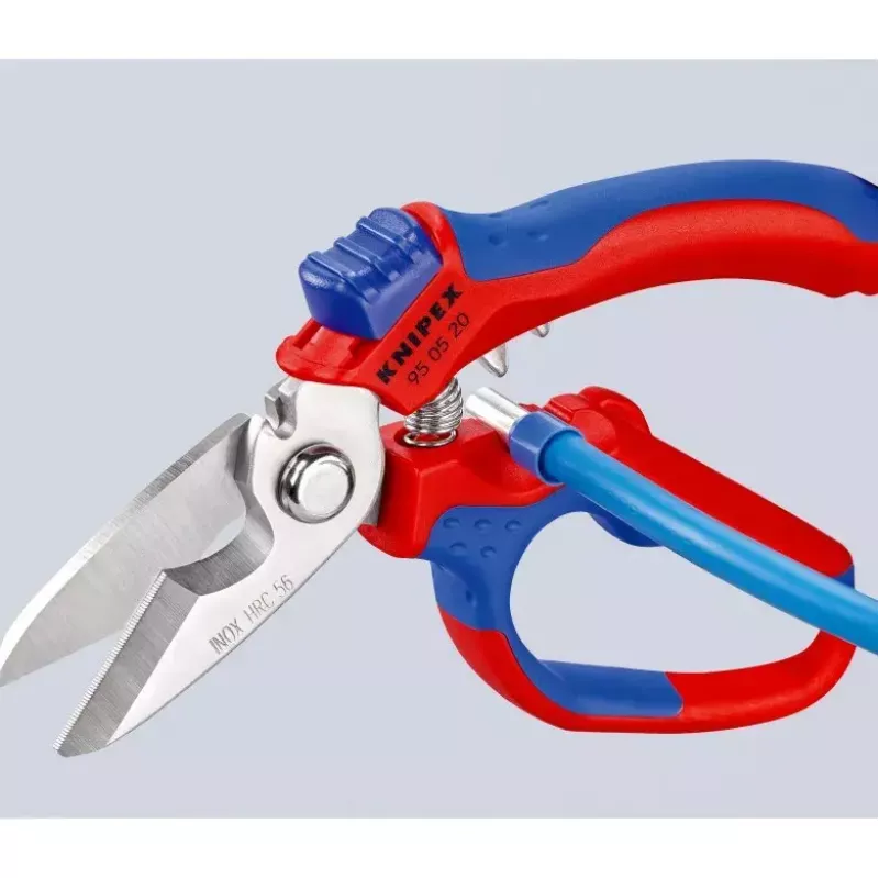 Knipex 95 05 20 SB alicate aço inoxidável punho de plástico azul vermelho