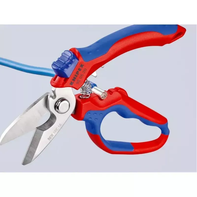 Knipex 95 05 20 SB alicate aço inoxidável punho de plástico azul vermelho