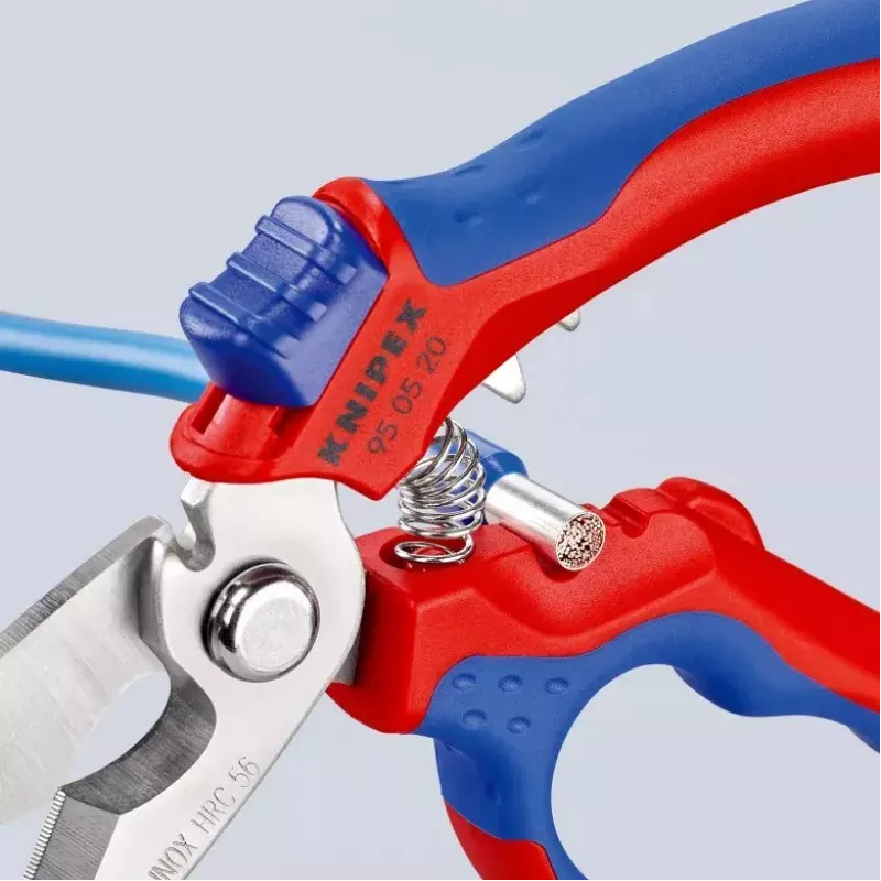 Knipex 95 05 20 SB alicate aço inoxidável punho de plástico azul vermelho