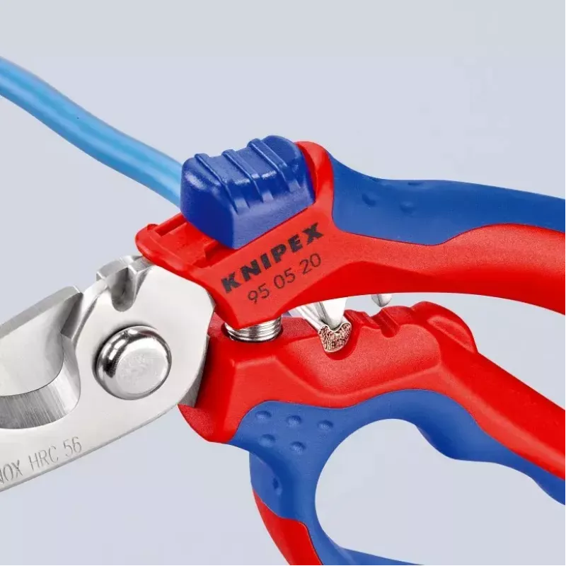 Knipex 95 05 20 SB alicate aço inoxidável punho de plástico azul vermelho