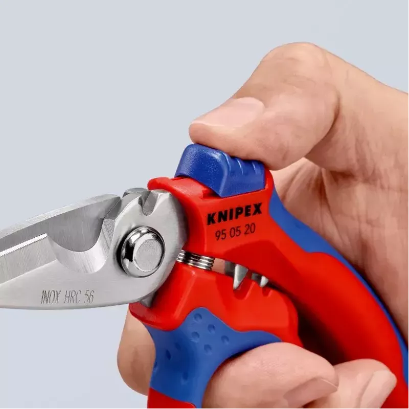Knipex 95 05 20 SB alicate aço inoxidável punho de plástico azul vermelho
