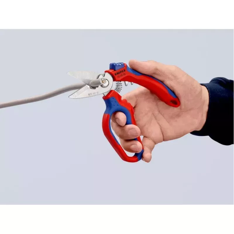 Knipex 95 05 20 SB alicate aço inoxidável punho de plástico azul vermelho