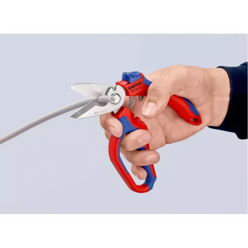 Knipex 95 05 20 SB alicate aço inoxidável punho de plástico azul vermelho