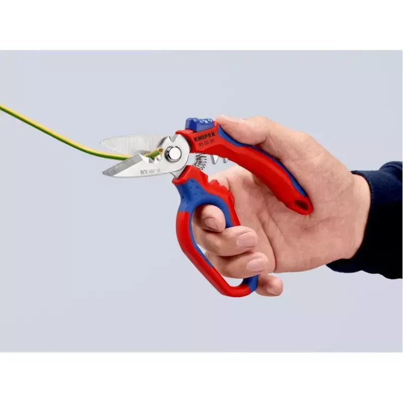 Knipex 95 05 20 SB alicate aço inoxidável punho de plástico azul vermelho