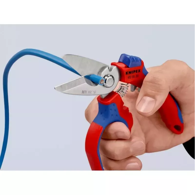Knipex 95 05 20 SB alicate aço inoxidável punho de plástico azul vermelho