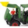 Trator com atrelado Schleich FARM WORLD 42608 preto verde vermelho amarelo