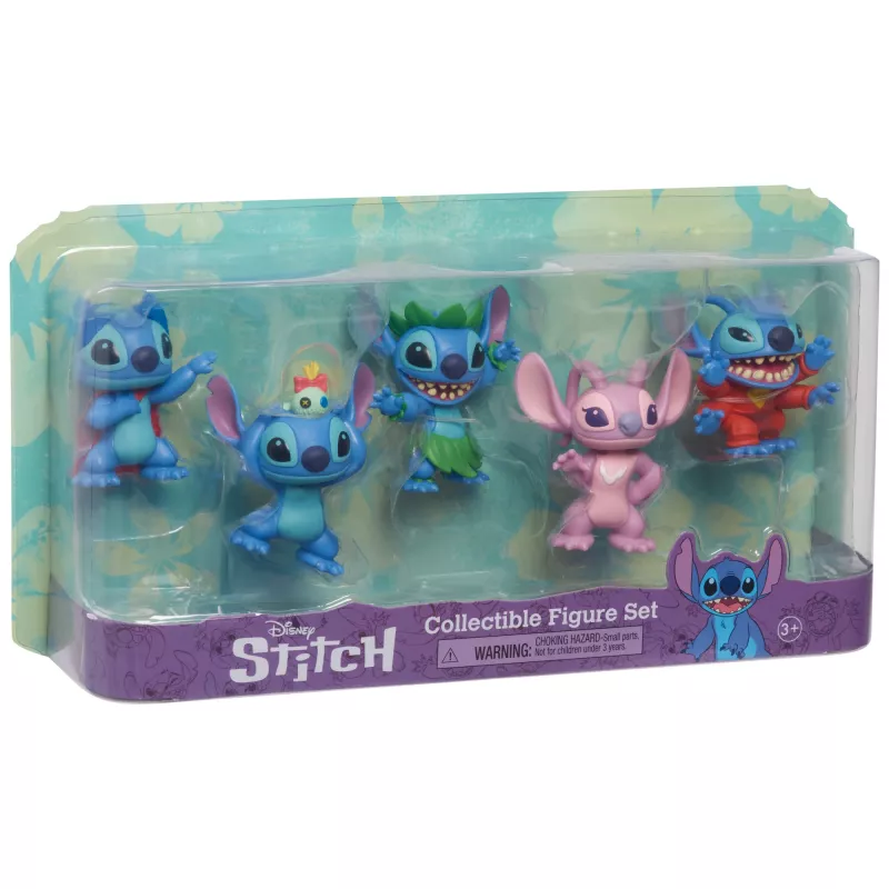 Just Play Conjunto de Figuras Colecionáveis Stitch Pack de 5