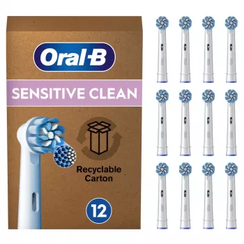Cabeças de escova de dentes Oral-B Sensitive Clean 12 unid. branco