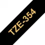 Fita de etiquetar Brother TZe354 24mm dourado sobre preto