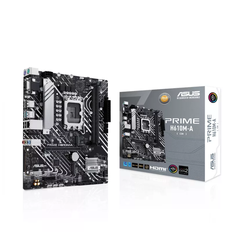 Placa-mãe ASUS PRIME H610M-A-CSM Intel H610 LGA 1700 micro ATX