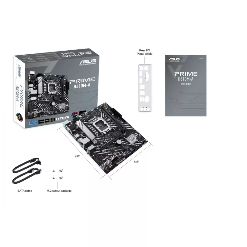 Placa-mãe ASUS PRIME H610M-A-CSM Intel H610 LGA 1700 micro ATX