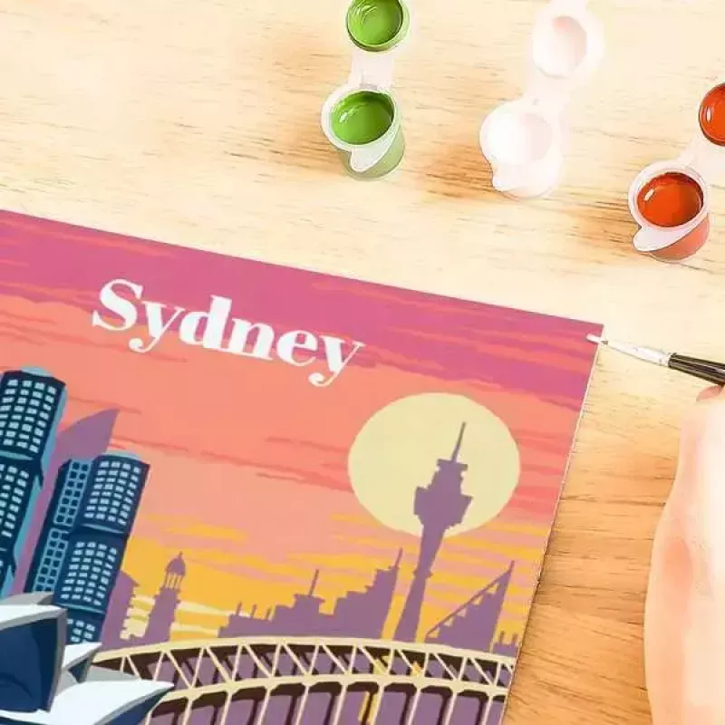 Kit de pintura por números Ravensburger CreArt Colorful Sydney — conjunto de pintura por números (modelo 23526)