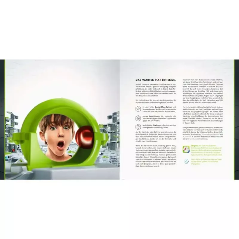 Livro de capa dura Ravensburger GraviTrax Pro — guia para fãs e profissionais (48973)