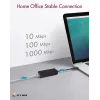 ICY BOX USB 3.0 Type-A para porta Ethernet RJ-45, com fios, USB, Ethernet, 1000 Mbit/s, preto