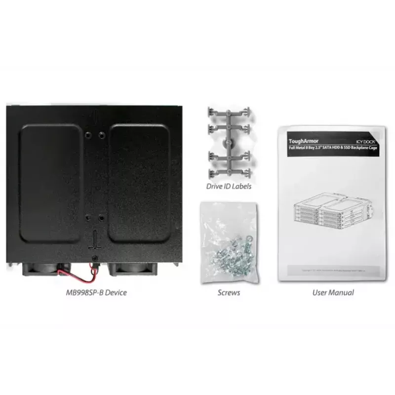 Conjunto de discos Icy Dock MB998SP-B preto 8 unidades
