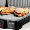 Grelhador de contacto CECOTEC Rock'nGrill 2000 — 2000 W, retangular, preto/aço inoxidável, termostato ajustável, 340×330×130 mm