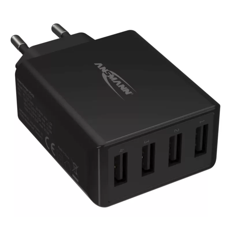 Carregador USB de parede ANSMANN 4 portas