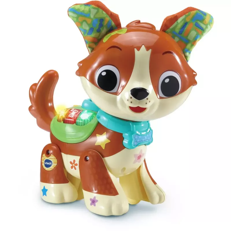 Figura de brincar VTech Run With Me Puppy 80-552564 brinquedo educativo interativo com sons e movimento