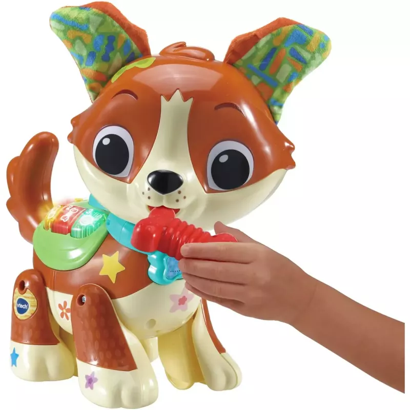 Figura de brincar VTech Run With Me Puppy 80-552564 brinquedo educativo interativo com sons e movimento