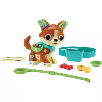 Figura de brincar VTech Run With Me Puppy 80-552564 brinquedo educativo interativo com sons e movimento