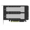 Icy Dock ExpressSlot Elite MB842M5P-B adaptador com 2 baías amovíveis para SSD M.2 NVMe, PCIe 5.0 x8